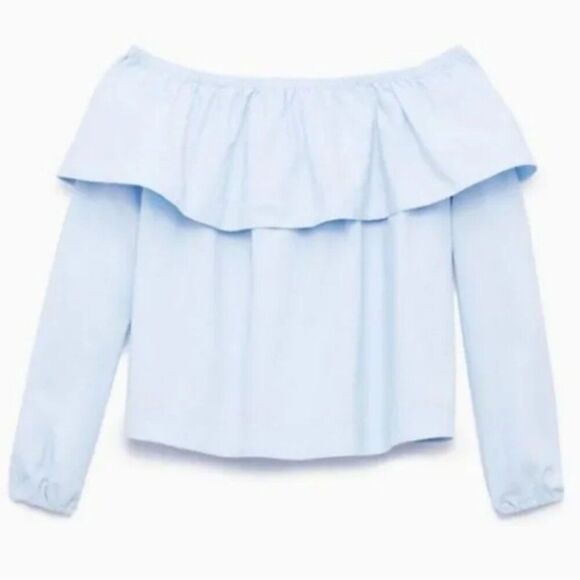 Aritzia Wilfred Morel light blue cotton top - Picture 1 of 4